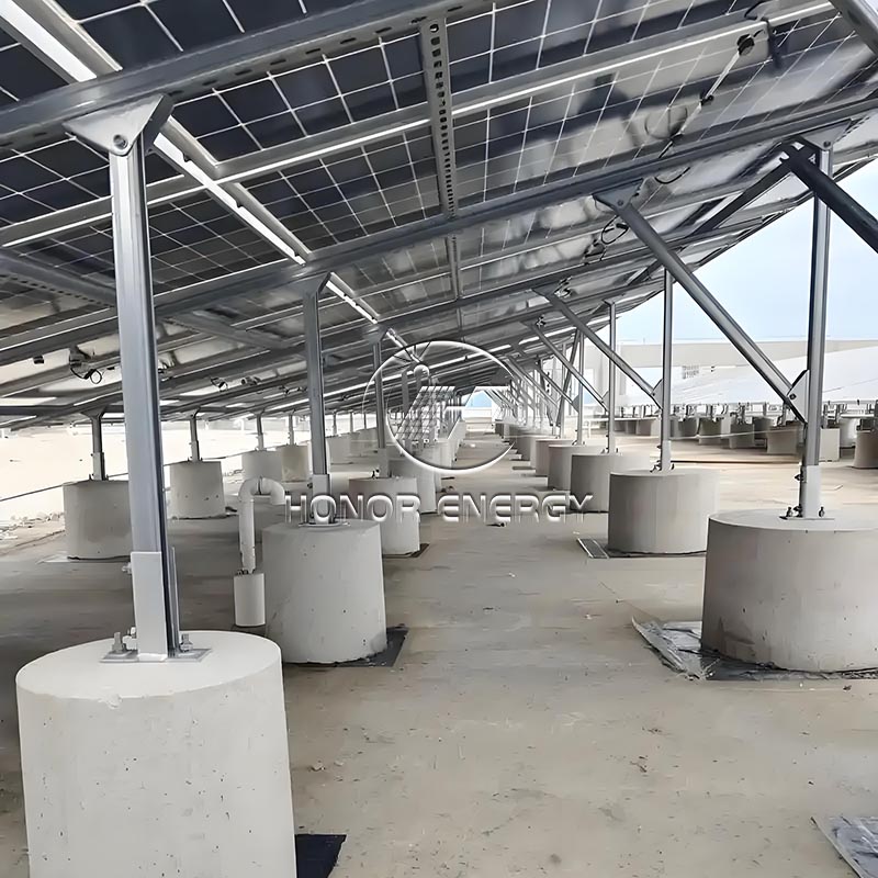 Konkreto na bakal solar flat bubong mount