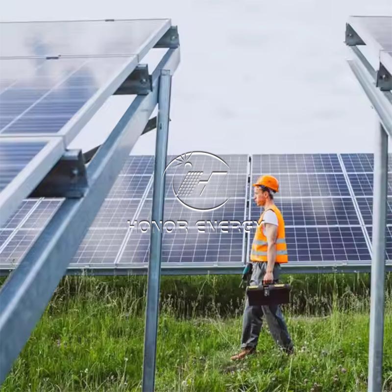 Steel Maramihang Row Type Solar Farmland Mount